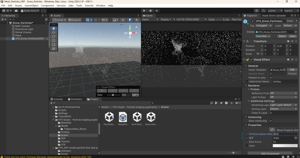 Unity VFX Graph:Particle shaping application(SDF)