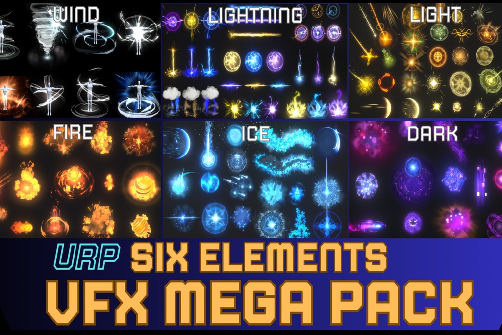 Unity Game VFX - Six Elements VFX Mega Pack(URP)