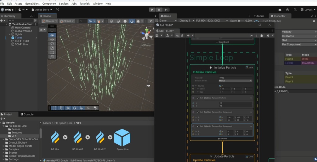 Unity VFX Graph:Sci-Fi Text Flashes