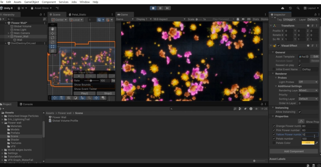 Unity VFX Graph:Flower Wall