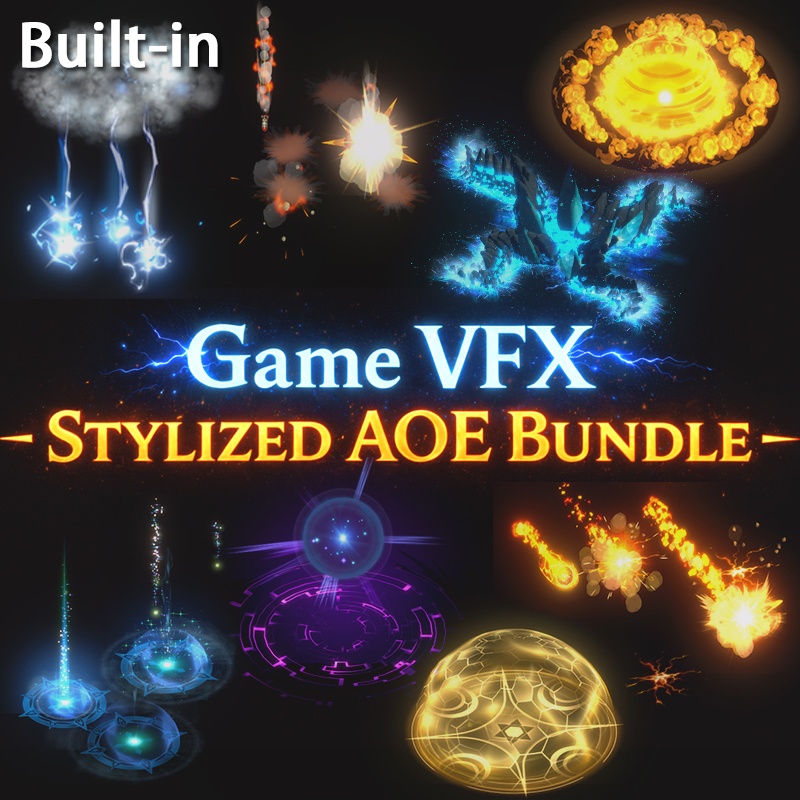Unity Game VFX - Stylized AOE Bundle(Built-in)