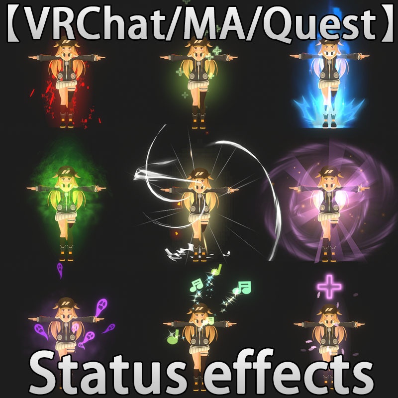 【VRChat/MA support/Quest】Status effects / ステータス効果
