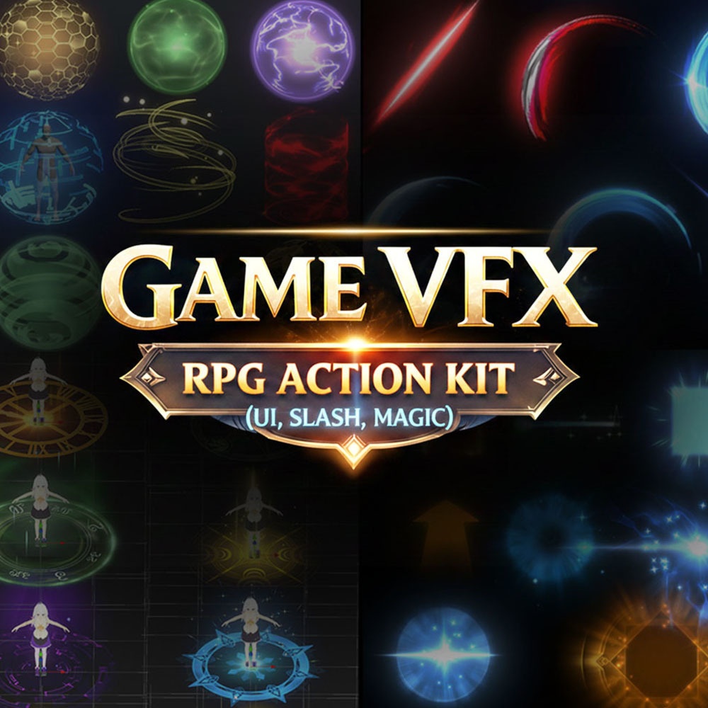 Unity GAME VFX - RPG Action Kit (UI, Slash, Magic)
