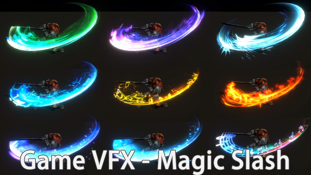 Unity Game VFX - Combat Slash & Trails Pack