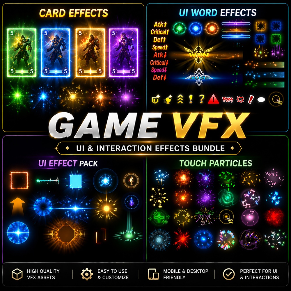 Unity Game VFX - UI & Interaction Effects Bundle