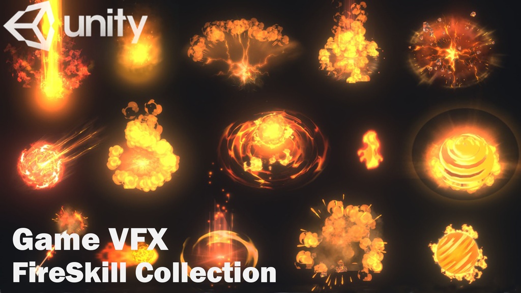 Unity Game VFX - RPG Skill Effects (Magic, AOE, Projectile)