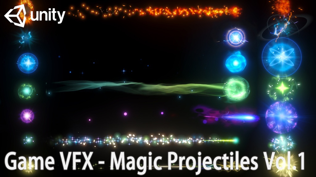 Unity Game VFX - RPG Skill Effects (Magic, AOE, Projectile)