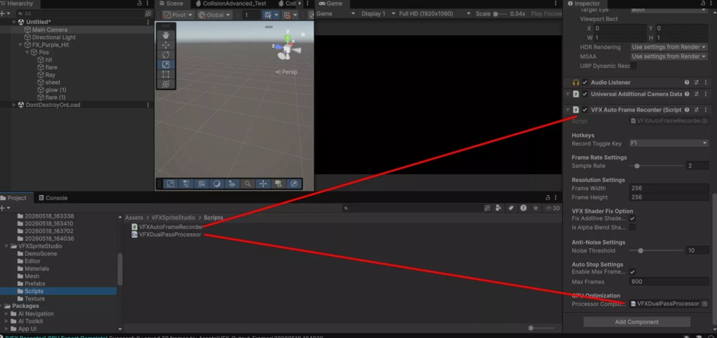Unity VFX Sprite Studio - Record, Remove Background & Generate Sprite Sheets