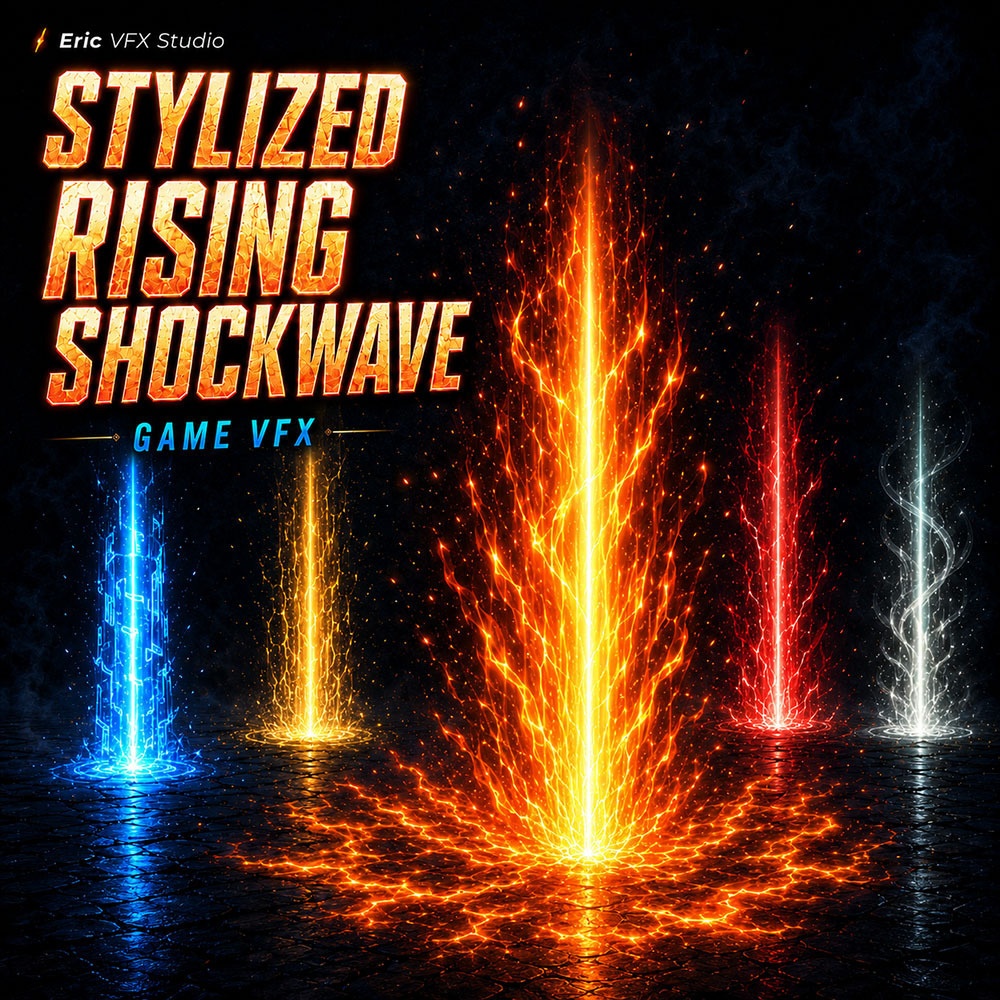 Unity Game VFX - Stylized Rising Shockwave