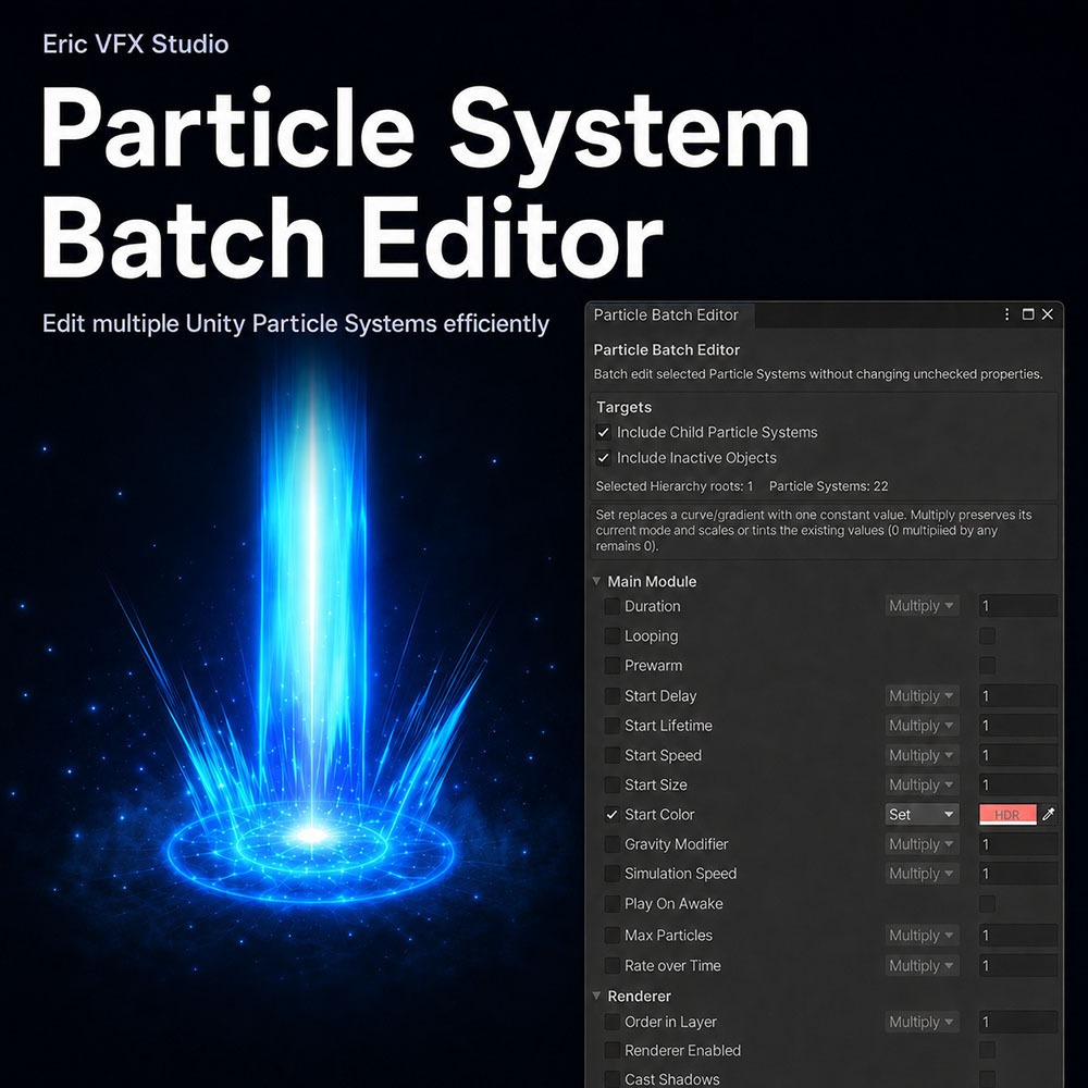 Unity Particle System Batch Editor