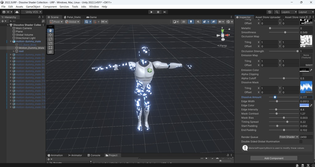 Unity Dissolve Shader Collection - URP