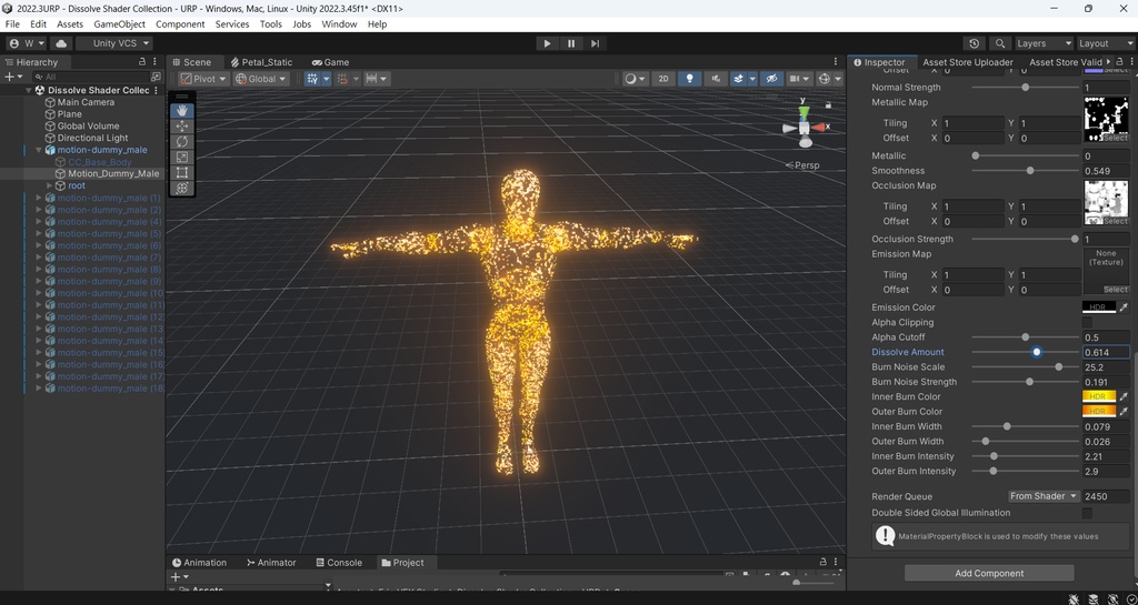Unity Dissolve Shader Collection - URP