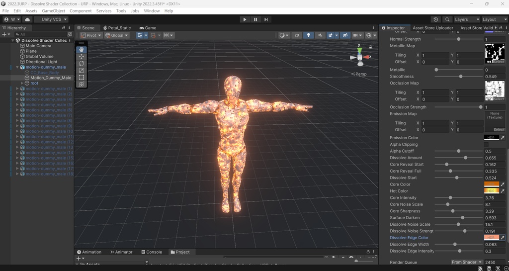 Unity Dissolve Shader Collection - URP