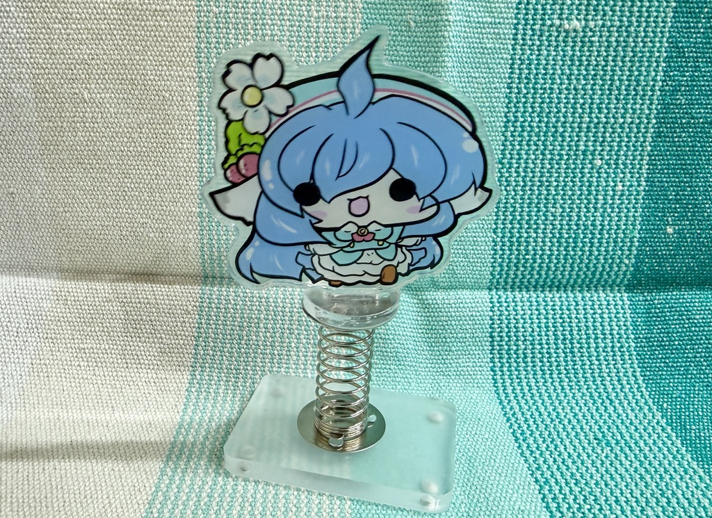 【ユニプロ二次創作作品】栃宮るりはバネ付きアクリルスタンド&るりぴネームキーホルダー【C107新作】