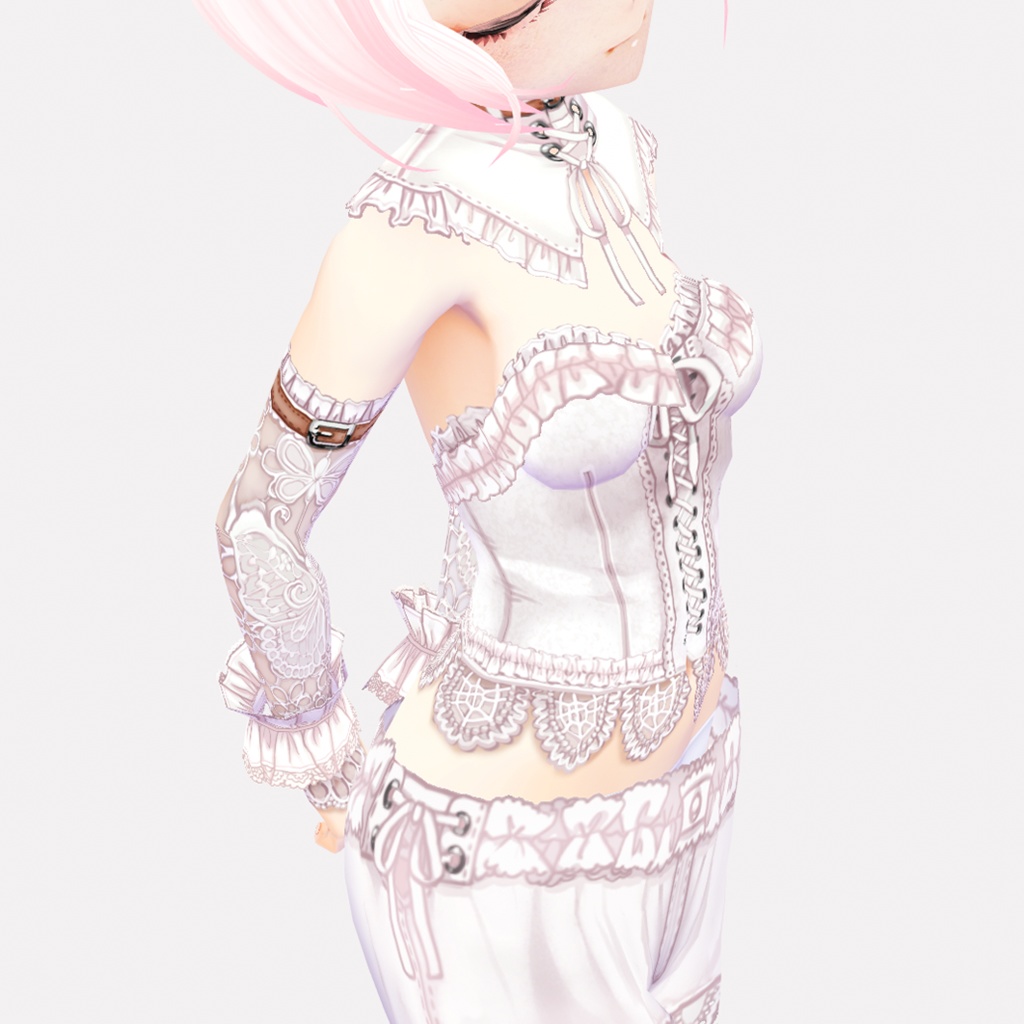 VRoid Studioβ版 編み上げレースコルセットのテクスチャー