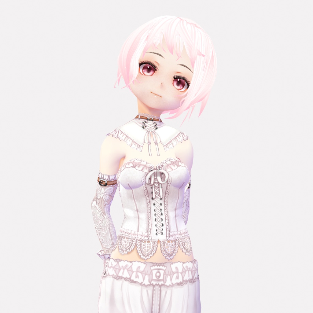 VRoid Studioβ版 編み上げレースコルセットのテクスチャー
