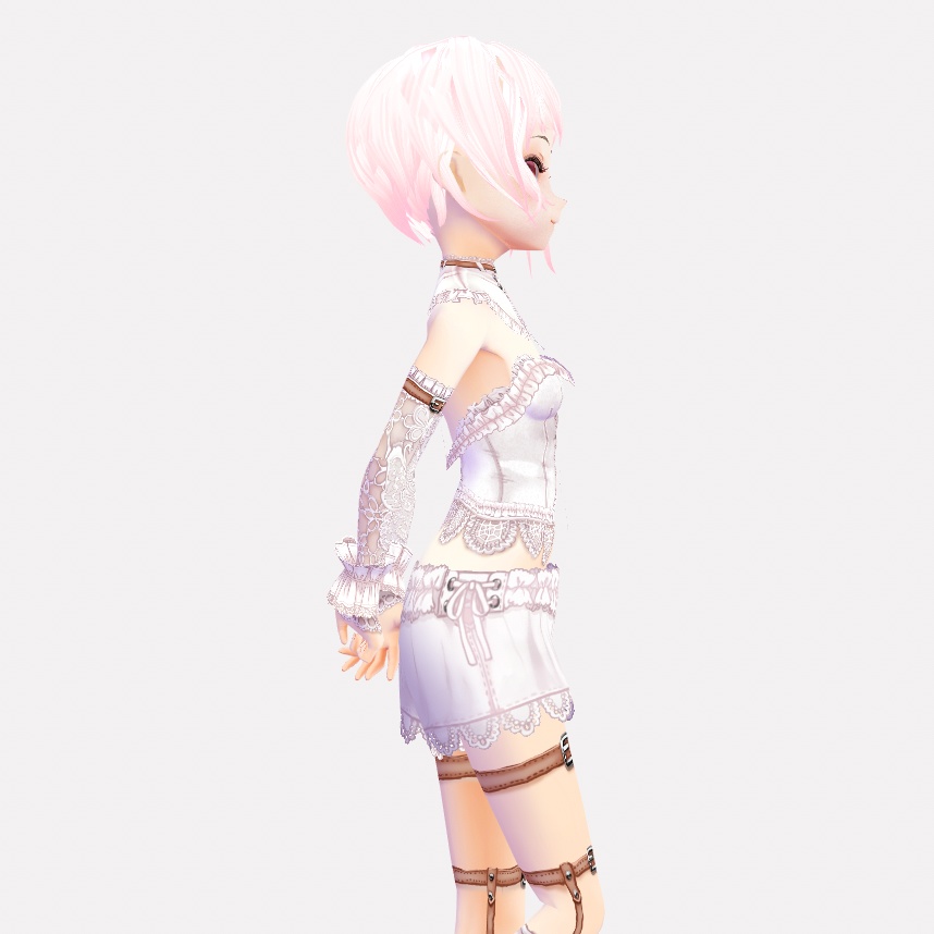 VRoid Studioβ版 編み上げレースコルセットのテクスチャー