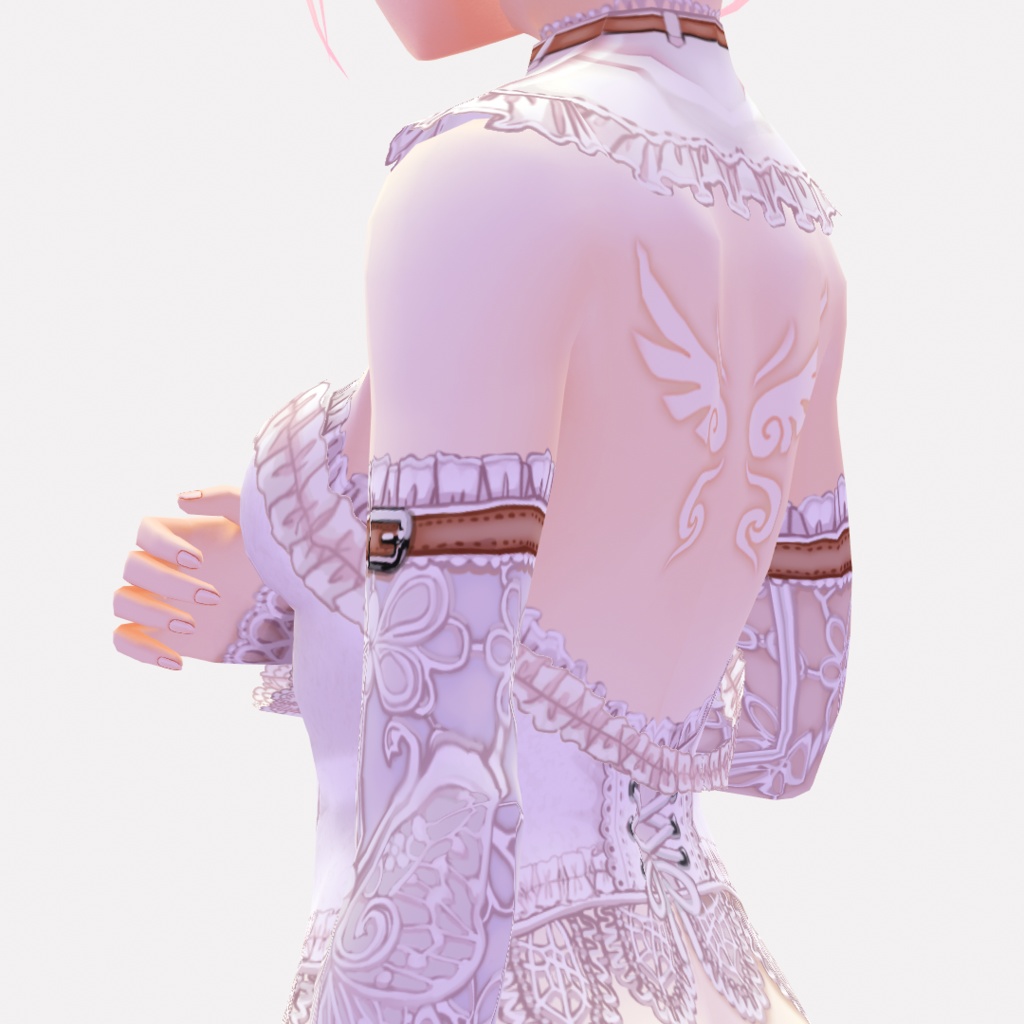 VRoid Studioβ版 編み上げレースコルセットのテクスチャー