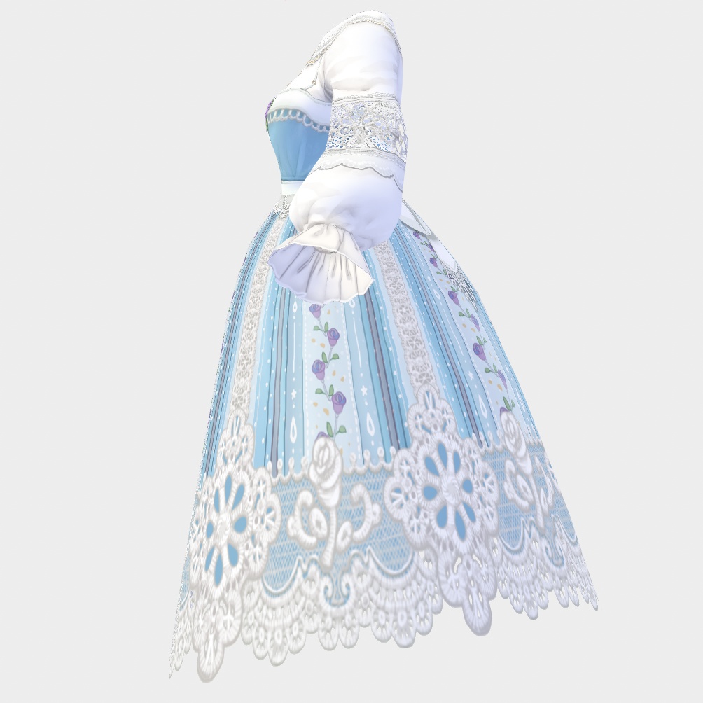 VRoid Studio 手編みレースのロリータワンピース テクスチャー