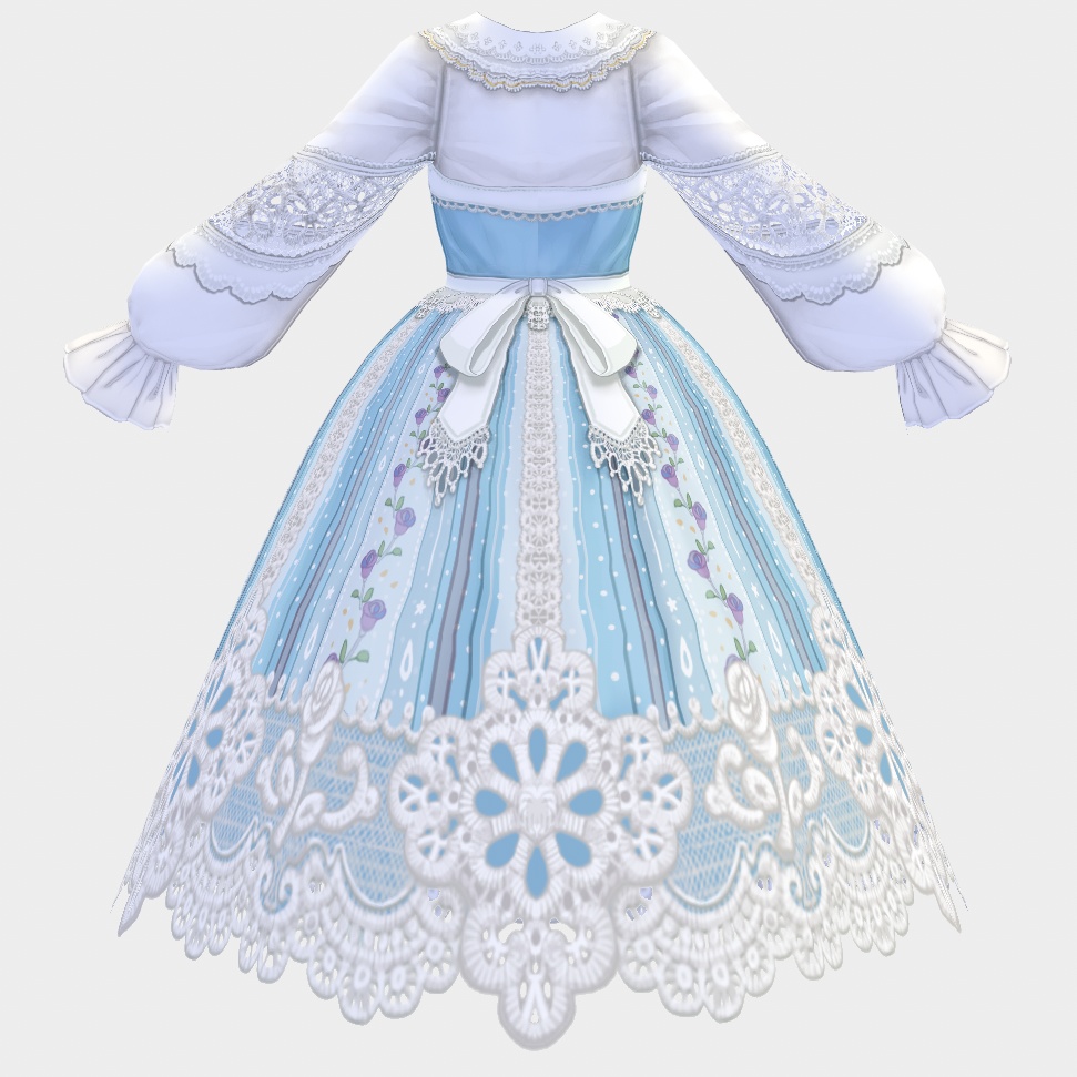 VRoid Studio 手編みレースのロリータワンピース テクスチャー