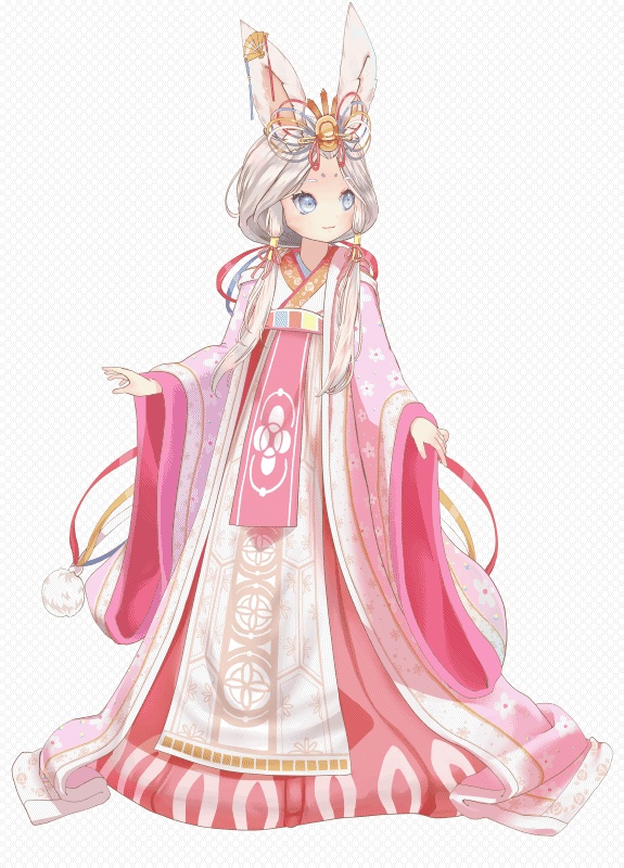 Live2Dのモデル【兎姫】雛祭ver 和服の兎耳少女