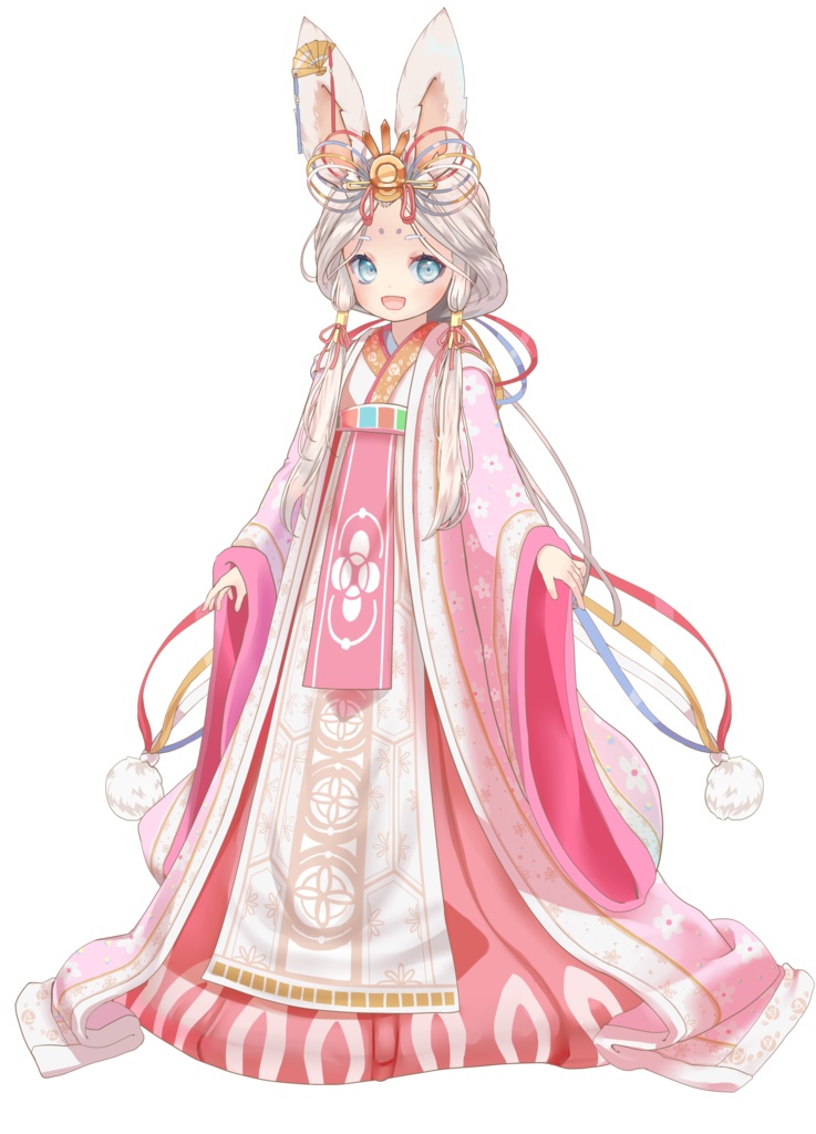 Live2Dのモデル【兎姫】雛祭ver 和服の兎耳少女
