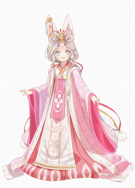 Live2Dのモデル【兎姫】雛祭ver 和服の兎耳少女