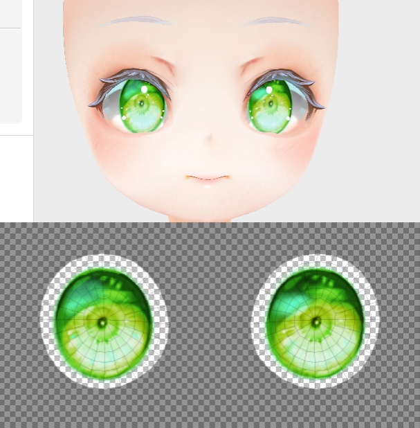 vroidstudio(正式版対応) 瞳15色+白目+まつ毛のテクスチャー