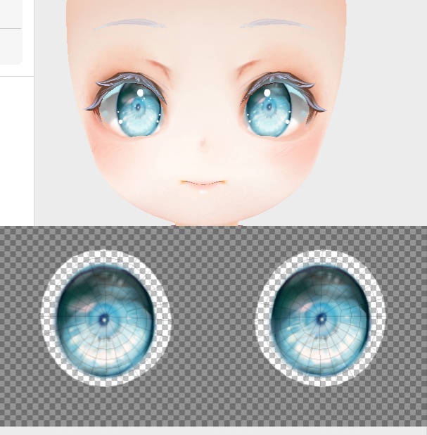 vroidstudio(正式版対応) 瞳15色+白目+まつ毛のテクスチャー