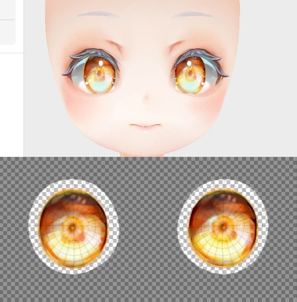 vroidstudio(正式版対応) 瞳15色+白目+まつ毛のテクスチャー
