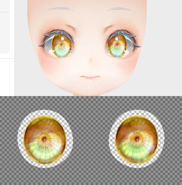 vroidstudio(正式版対応) 瞳15色+白目+まつ毛のテクスチャー