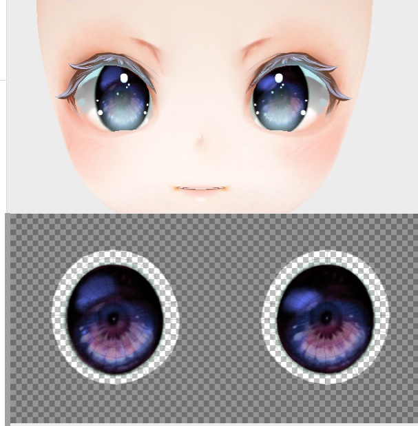 vroidstudio(正式版対応) 瞳15色+白目+まつ毛のテクスチャー
