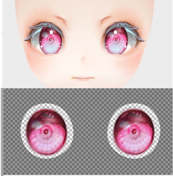 vroidstudio(正式版対応) 瞳15色+白目+まつ毛のテクスチャー