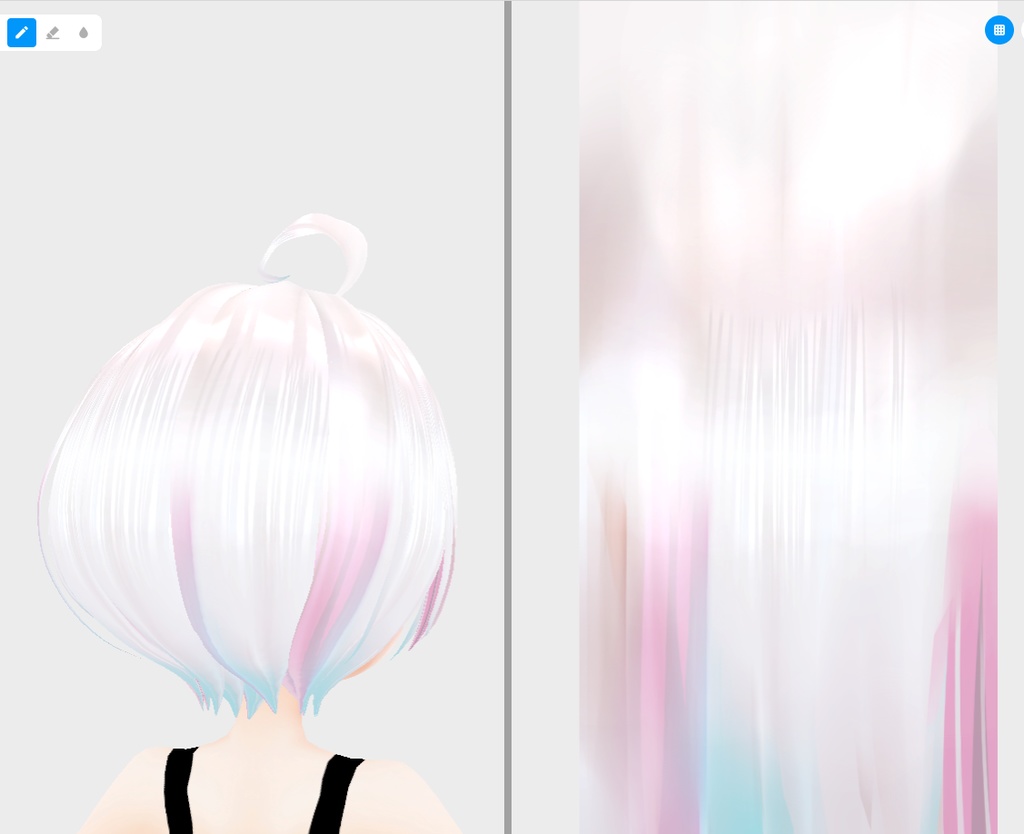 vroidstudio(正式版) 髪の毛のテクスチャー20枚+α