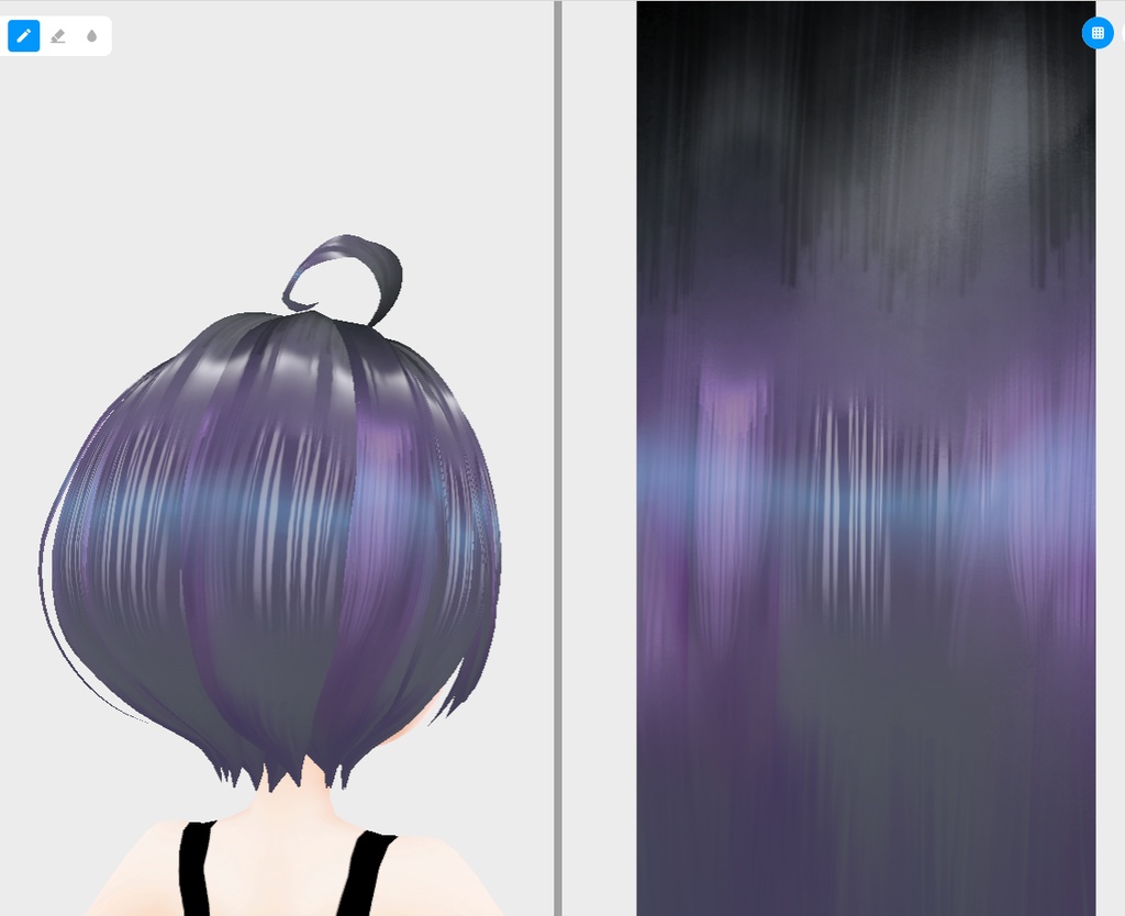 vroidstudio(正式版) 髪の毛のテクスチャー20枚+α