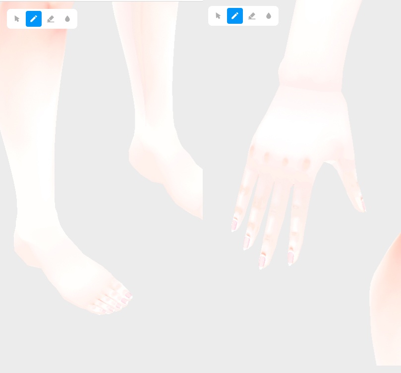 vroidstudio(正式版対応) 肌テクスチャー3種 顔と口内と全身