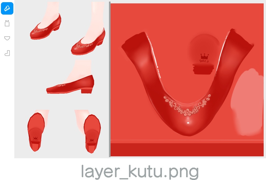 vroidstudio用テクスチャー(正式版対応) ガーターベルト、靴下、靴、インナー下着上下セットunderwear