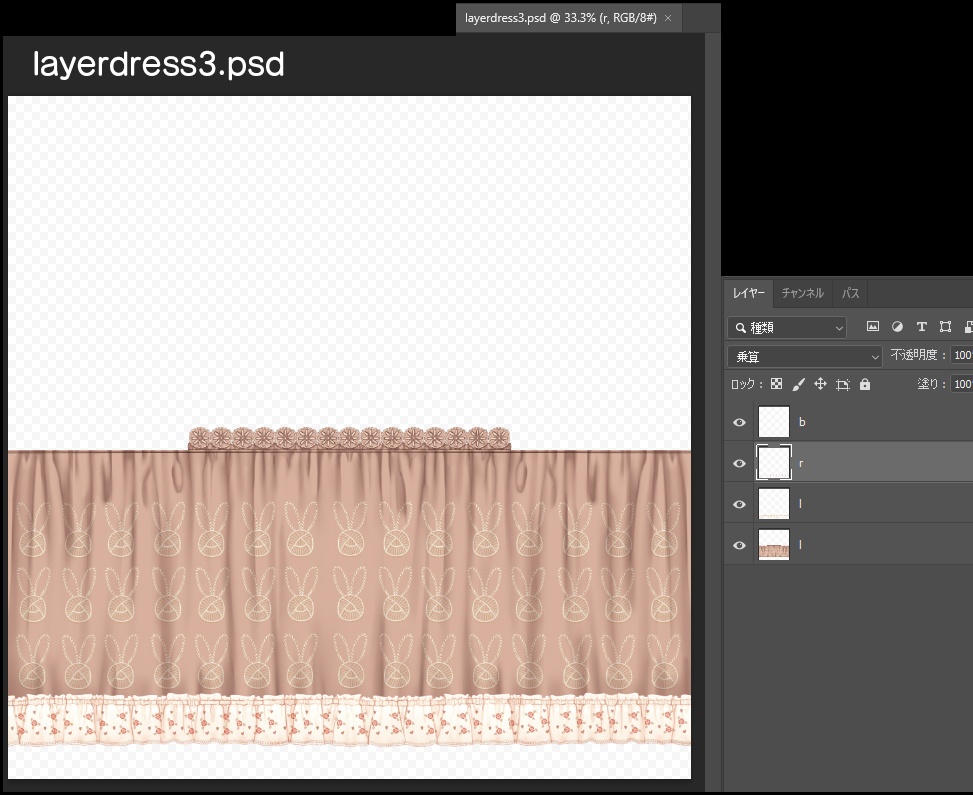 vroidstudio用テクスチャー(正式版対応) 薔薇とハートとレースのロリィタドレス