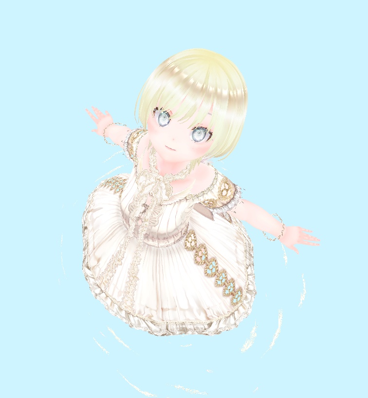 vroidstudio用テクスチャー(正式版対応) 天使のドレス 天使の羽 ロリータ衣装