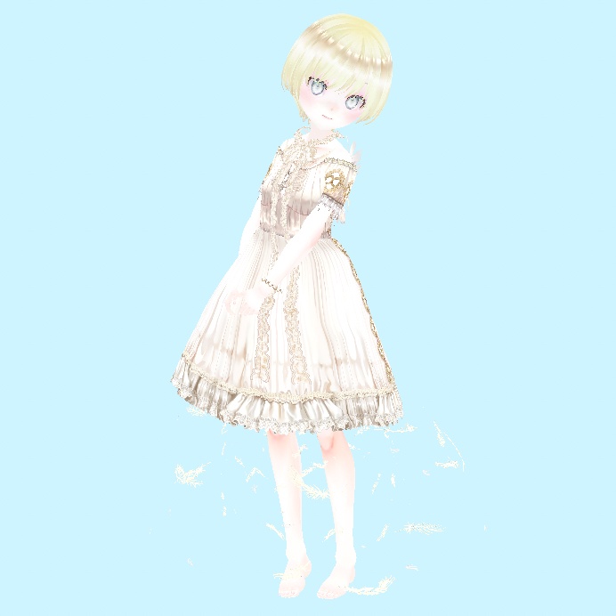 vroidstudio用テクスチャー(正式版対応) 天使のドレス 天使の羽 ロリータ衣装