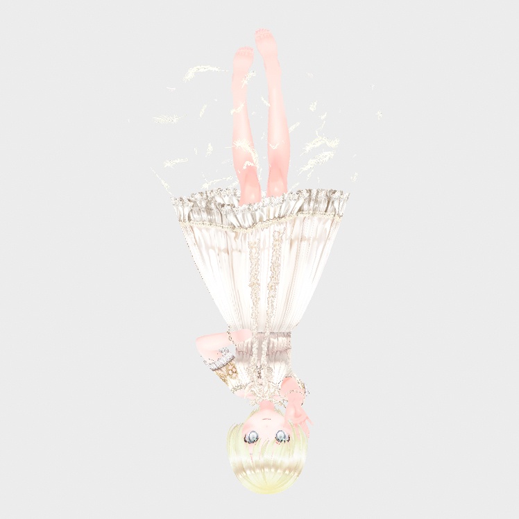 vroidstudio用テクスチャー(正式版対応) 天使のドレス 天使の羽 ロリータ衣装