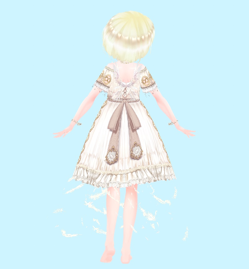 vroidstudio用テクスチャー(正式版対応) 天使のドレス 天使の羽 ロリータ衣装