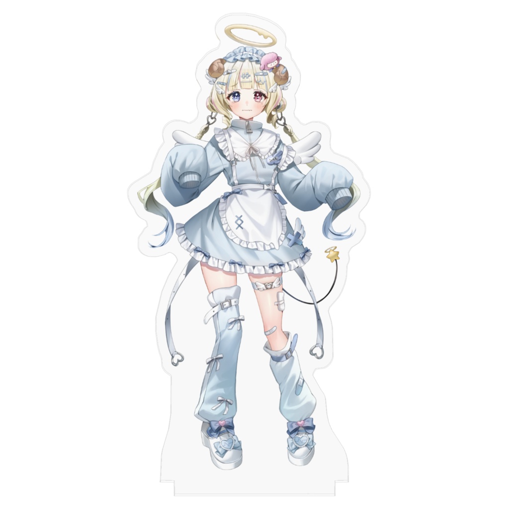 天使ねむる(100mm×100mm)名札あり泣き顔