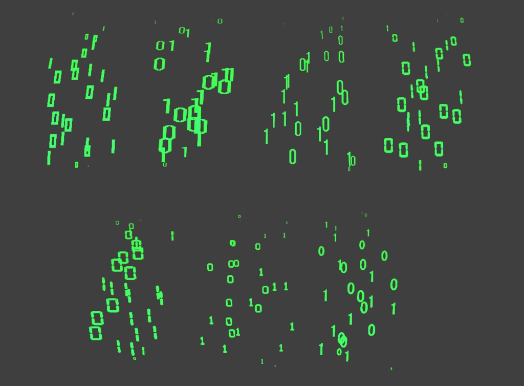 【Unity/VRChat】0と1の二進数パーティクル