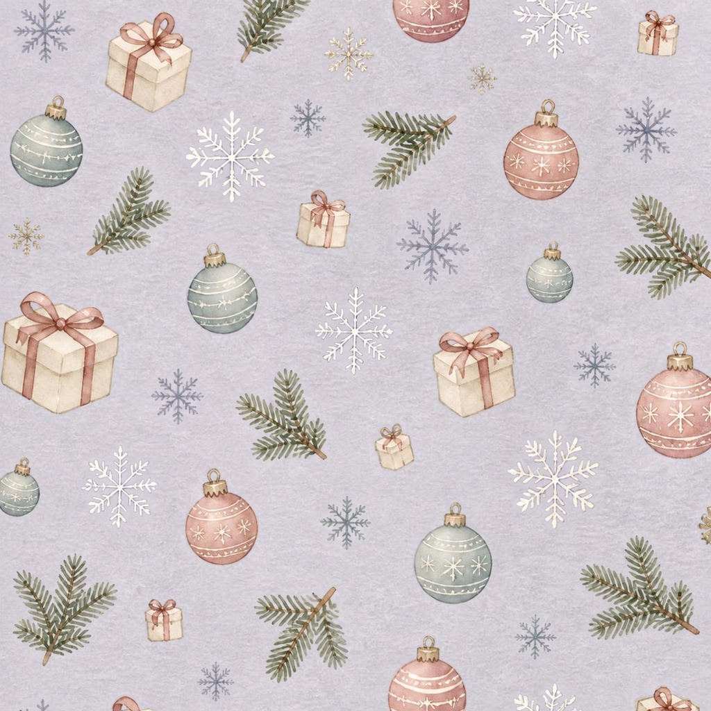 クリスマス 水彩 セット売り(10枚)デジタルデータ デジタルペーパー 淡い