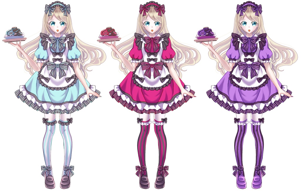 甘くてかわいいエプロンドレスセット【Vライバーさん向け】