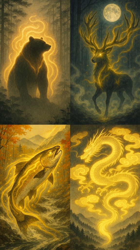 スマホ背景　森ノ神々｜スマホ壁紙16種セット