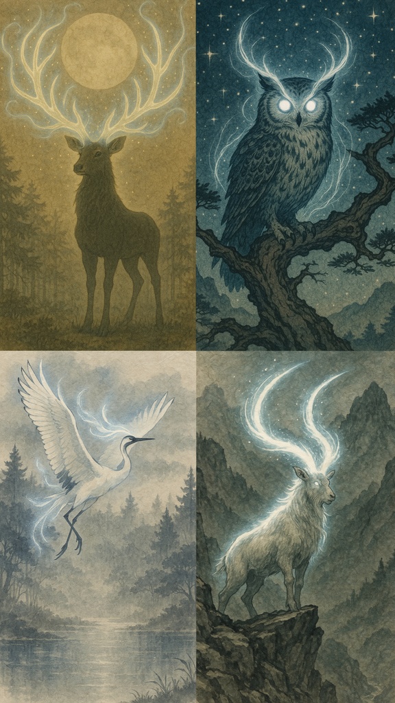 スマホ背景 森ノ神々|和紙テクスチャスマホ壁紙16種セット