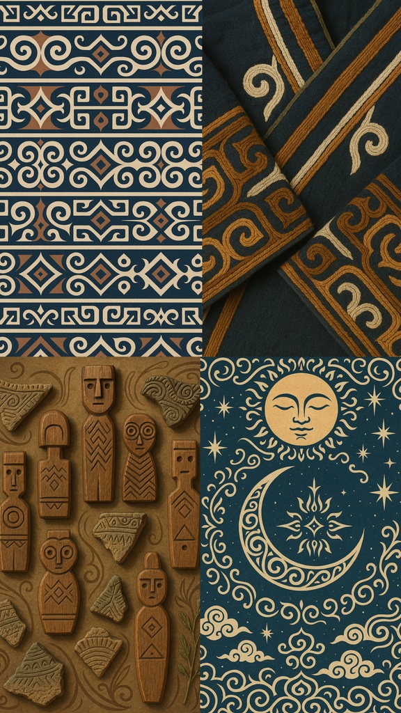 スマホ背景 カムイの記憶|アイヌ文化モチーフ壁紙16種セット