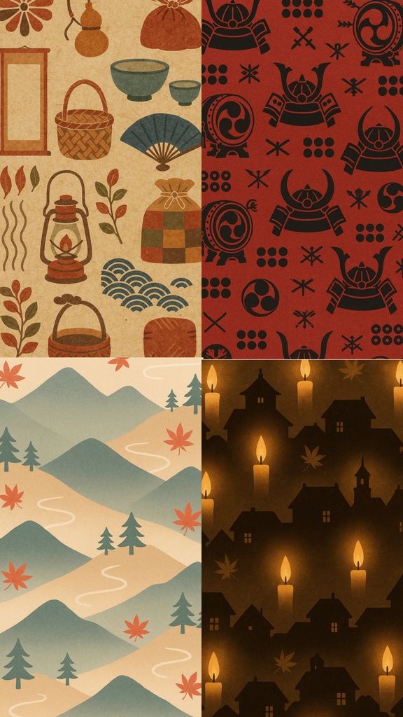 スマホ背景 秋灯のまつり|長野秋景スマホ壁紙16種セット